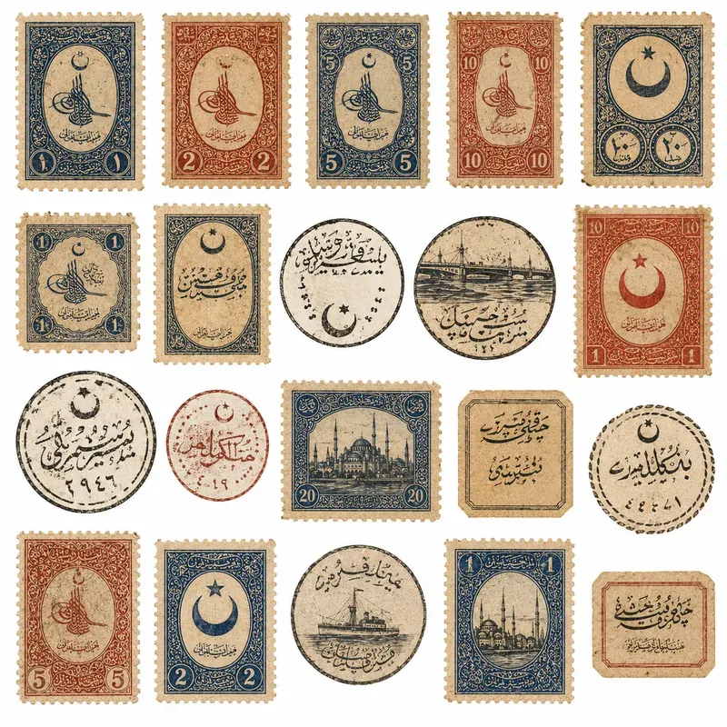 Ottoman Vintage Ephemera Cut Sheets