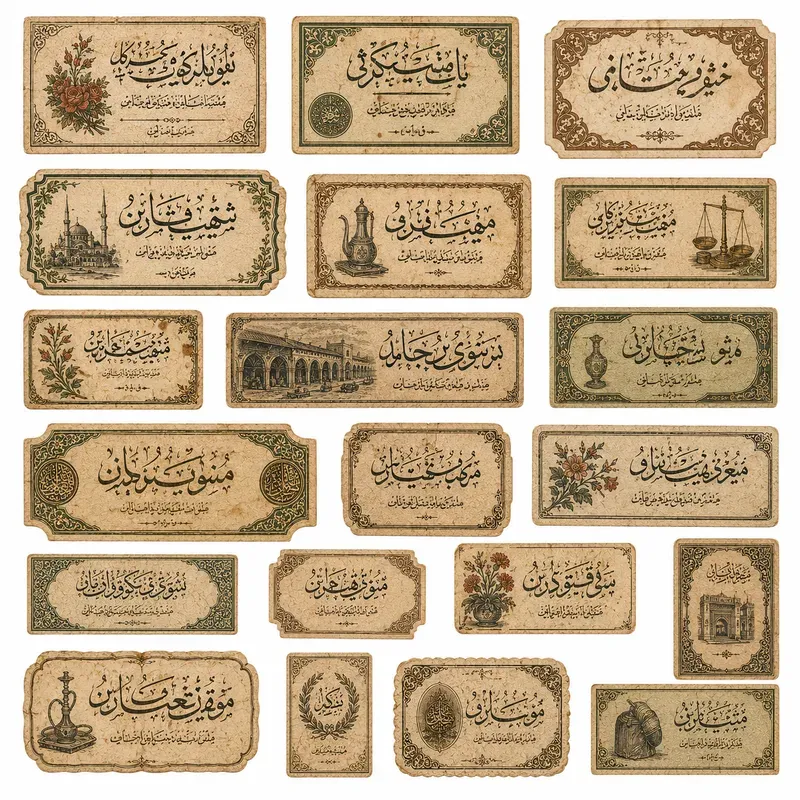 Ottoman Vintage Ephemera Cut Sheets