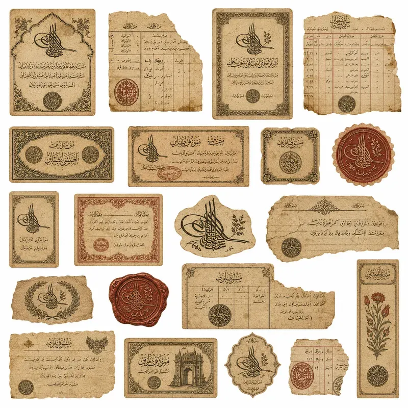 Ottoman Vintage Ephemera Cut Sheets