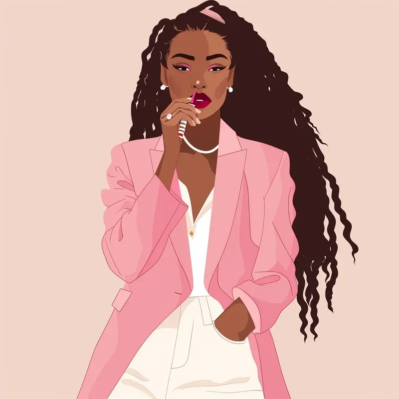 Melanin Valentine Women Clipart