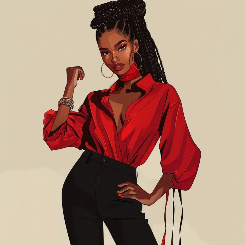 Melanin Valentine Women Clipart