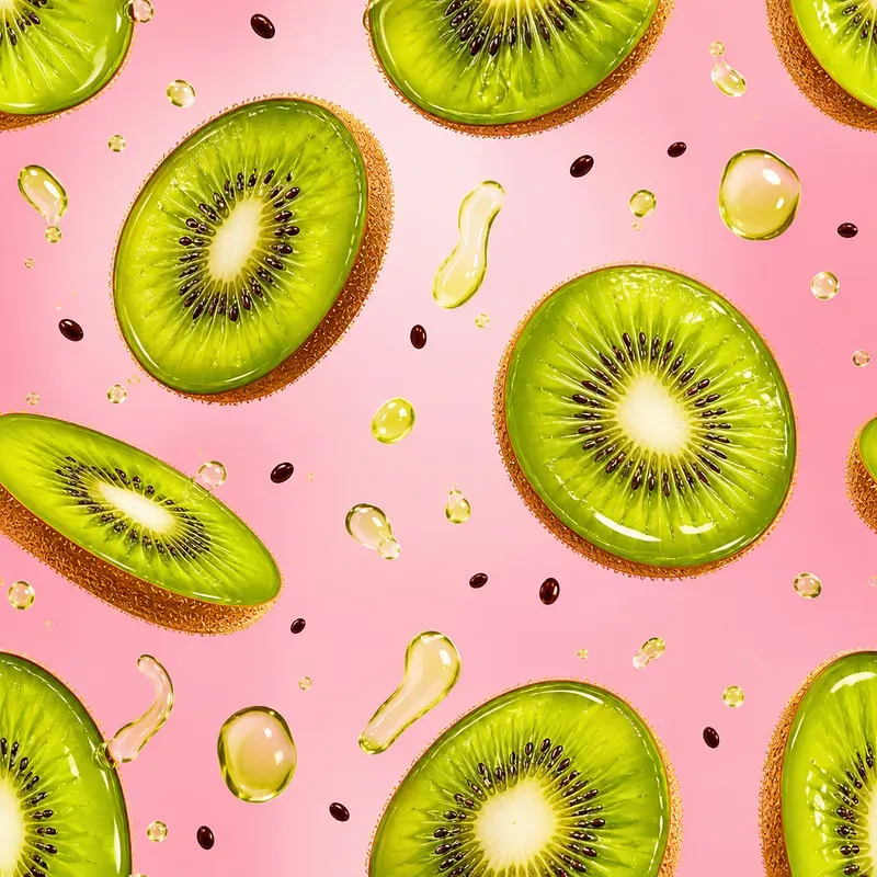 Vibrant Floating Fruit Slice Patterns