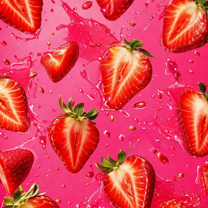 Vibrant Floating Fruit Slice Patterns
