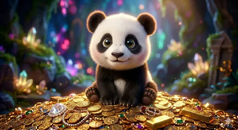Cute 3D Pixar Animals On Gold Coins