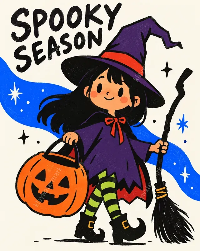 Halloween Editorial Doodle Posters