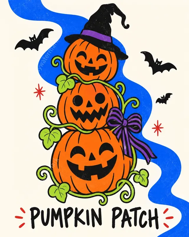 Halloween Editorial Doodle Posters
