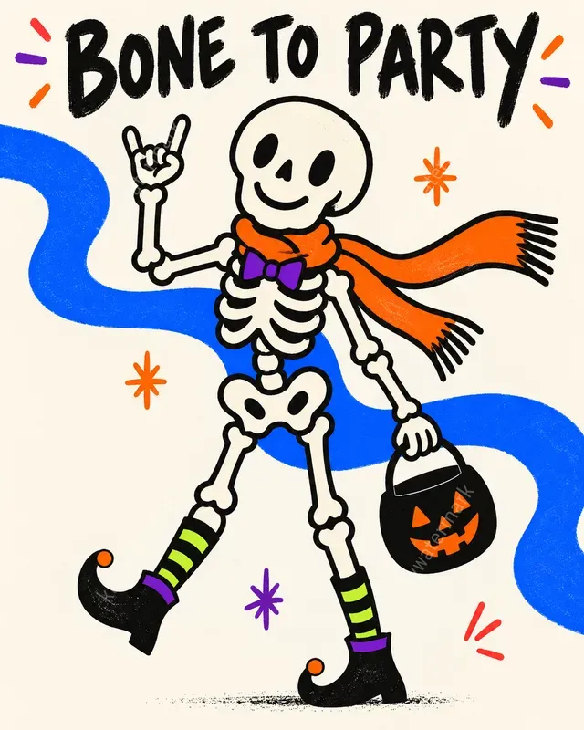 Halloween Editorial Doodle Posters