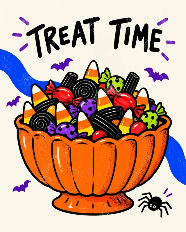 Halloween Editorial Doodle Posters