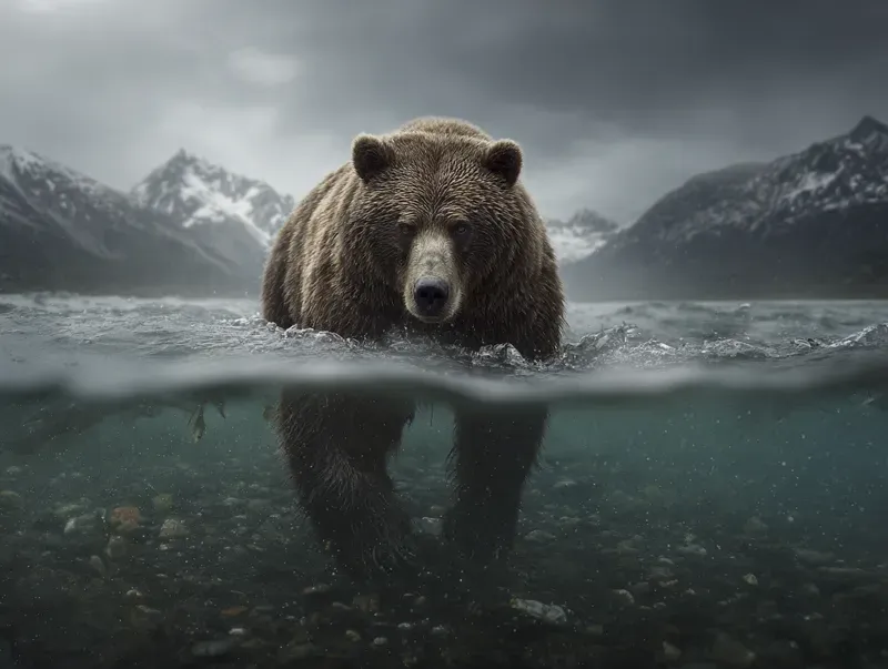 Split Water Animal Photography Generator