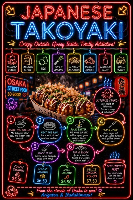 Neon Night Recipe Poster Generator