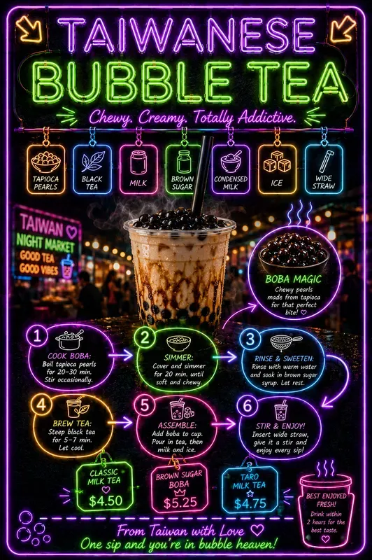 Neon Night Recipe Poster Generator