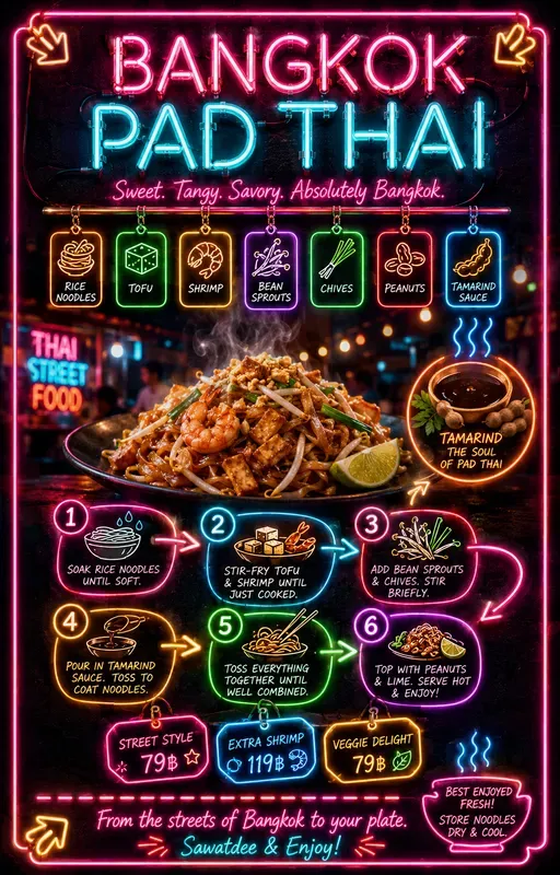 Neon Night Recipe Poster Generator