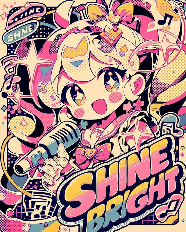 Retro Japanese Pop Poster Generator