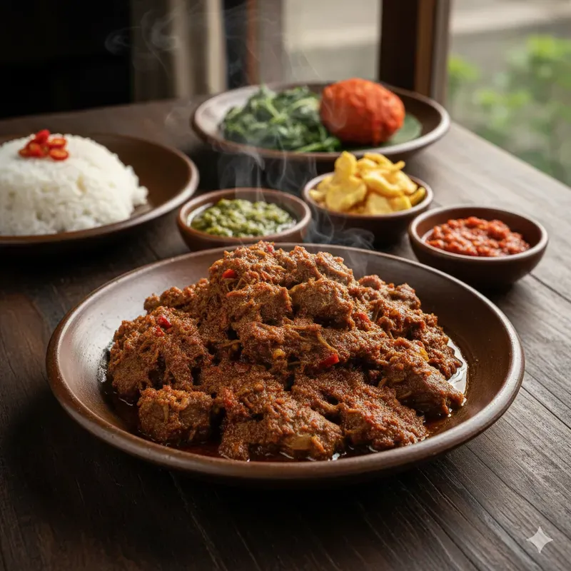 Minangkabau Dishes Stock Photos