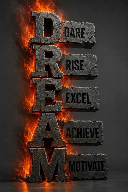 Stone Flame Motivation Typographies
