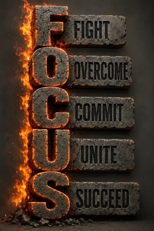 Stone Flame Motivation Typographies