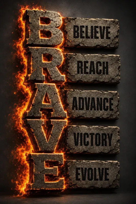 Stone Flame Motivation Typographies