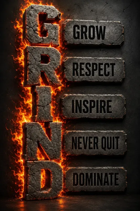 Stone Flame Motivation Typographies