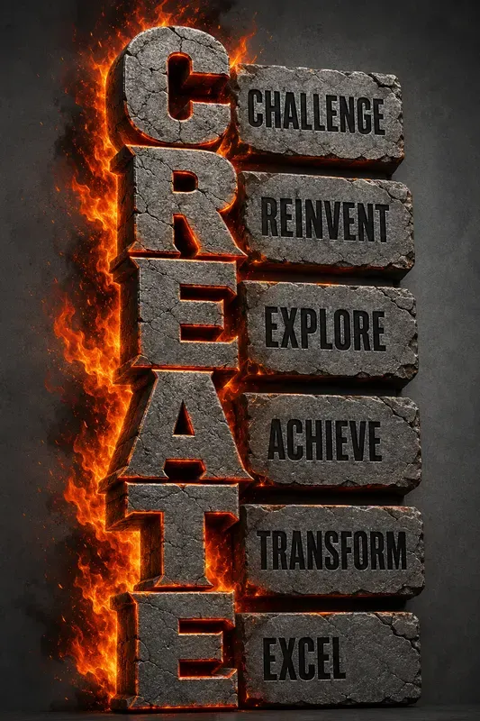 Stone Flame Motivation Typographies