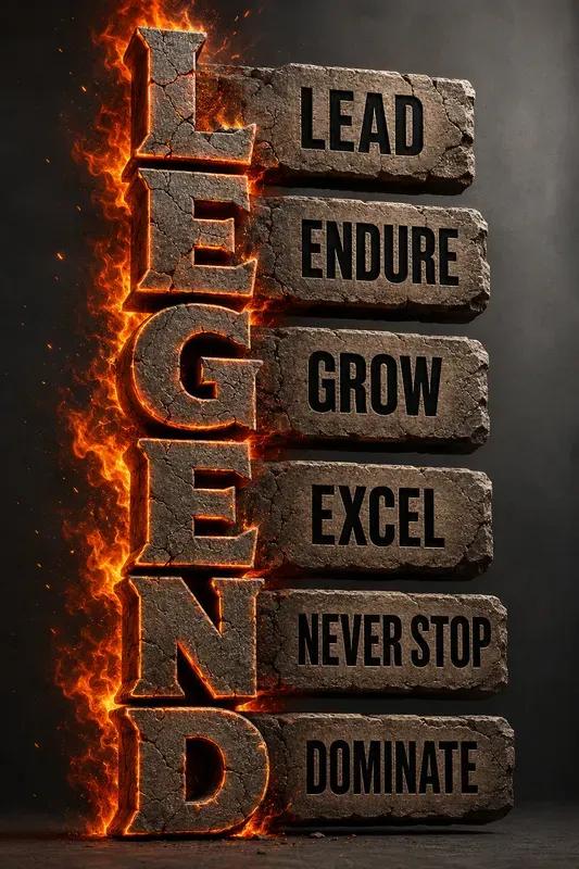 Stone Flame Motivation Typographies