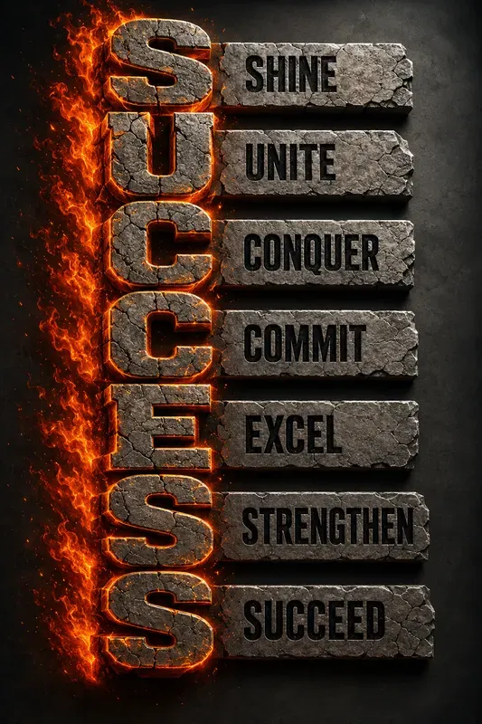 Stone Flame Motivation Typographies