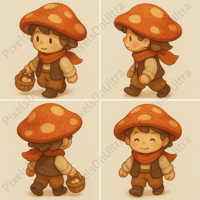 Angled Game Character Sprite Sheets