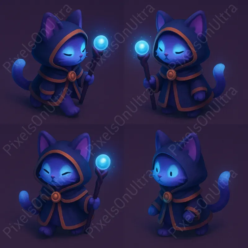 Angled Game Character Sprite Sheets