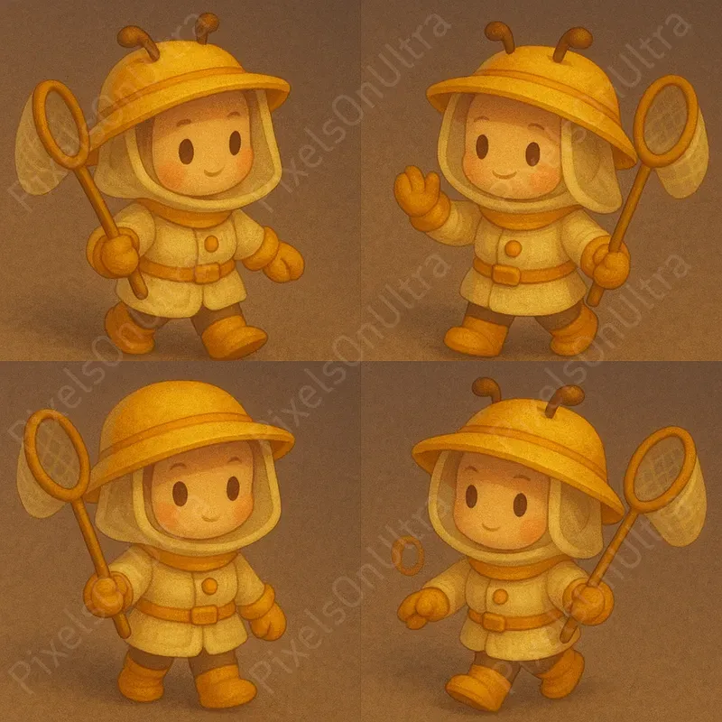 Angled Game Character Sprite Sheets