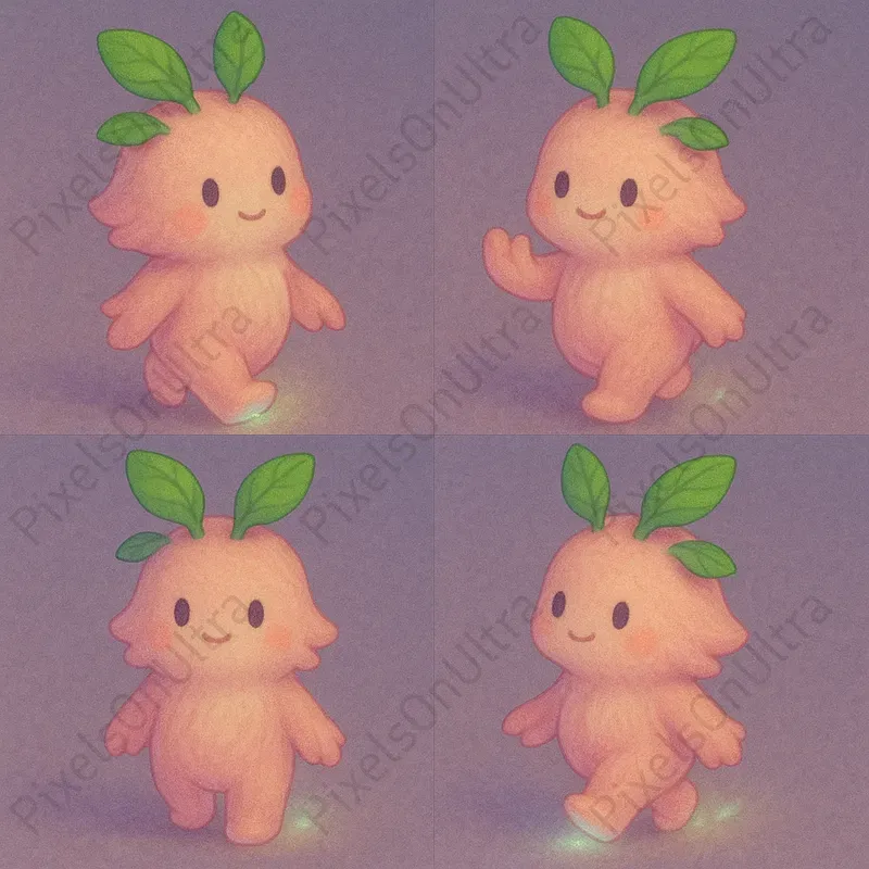 Angled Game Character Sprite Sheets