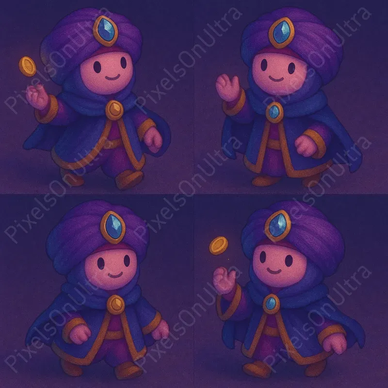 Angled Game Character Sprite Sheets