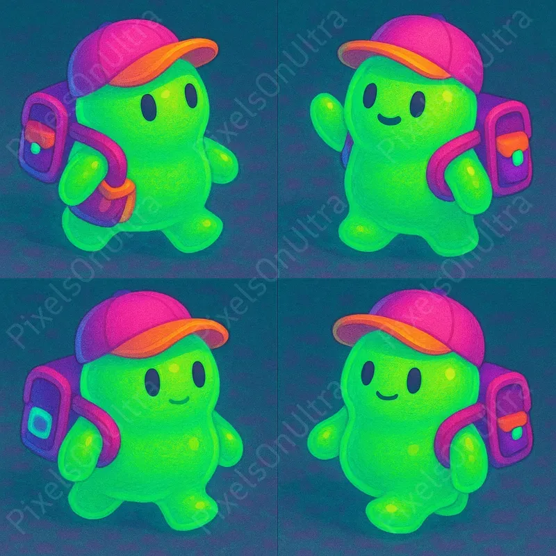 Angled Game Character Sprite Sheets