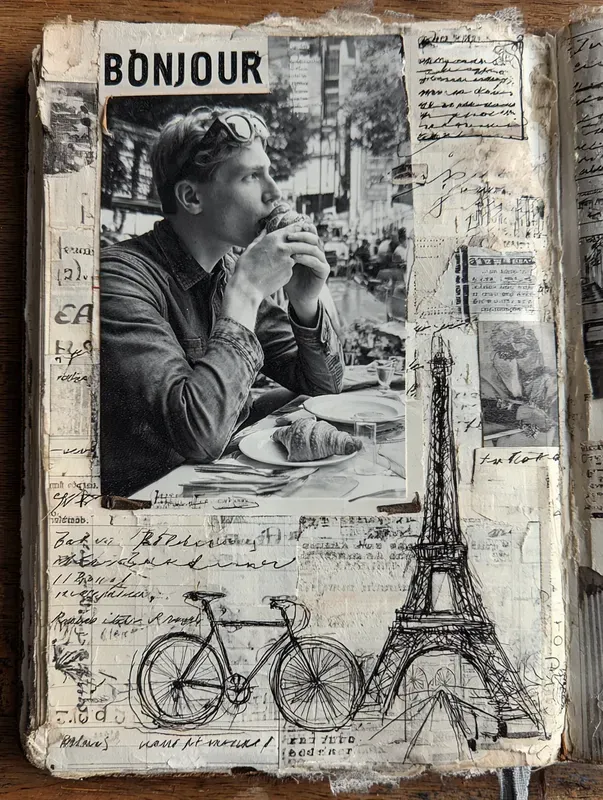 Vintage Travel Scrapbook Art