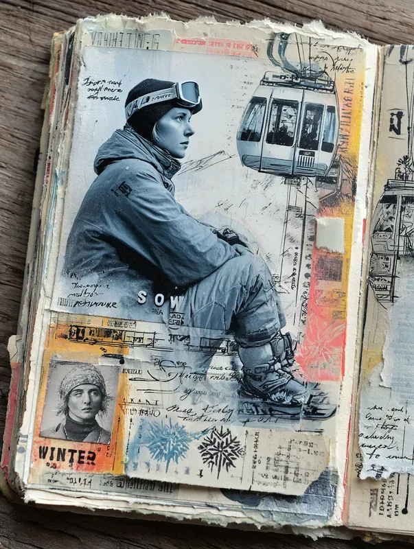 Vintage Travel Scrapbook Art