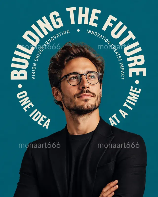 Editorial Halo Typography Portraits