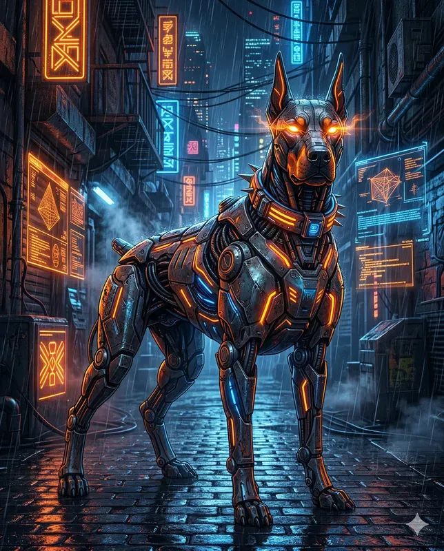 Vibrant Cyberpunk Neon Synthwave Art