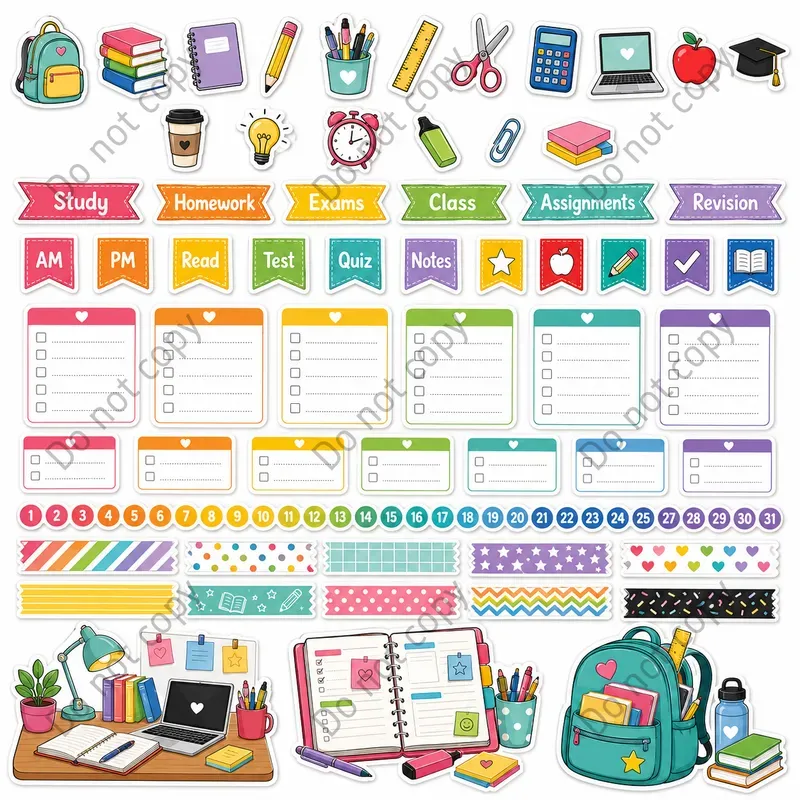 Kisscut Planner Sticker Sheets