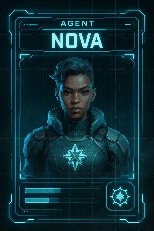 Neon Protocol Agent Id Cards