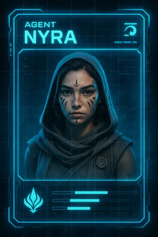Neon Protocol Agent Id Cards