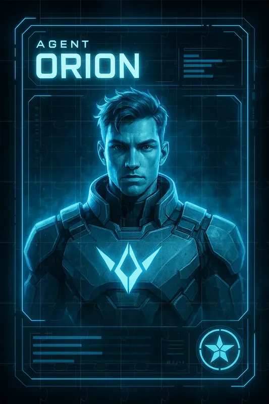 Neon Protocol Agent Id Cards