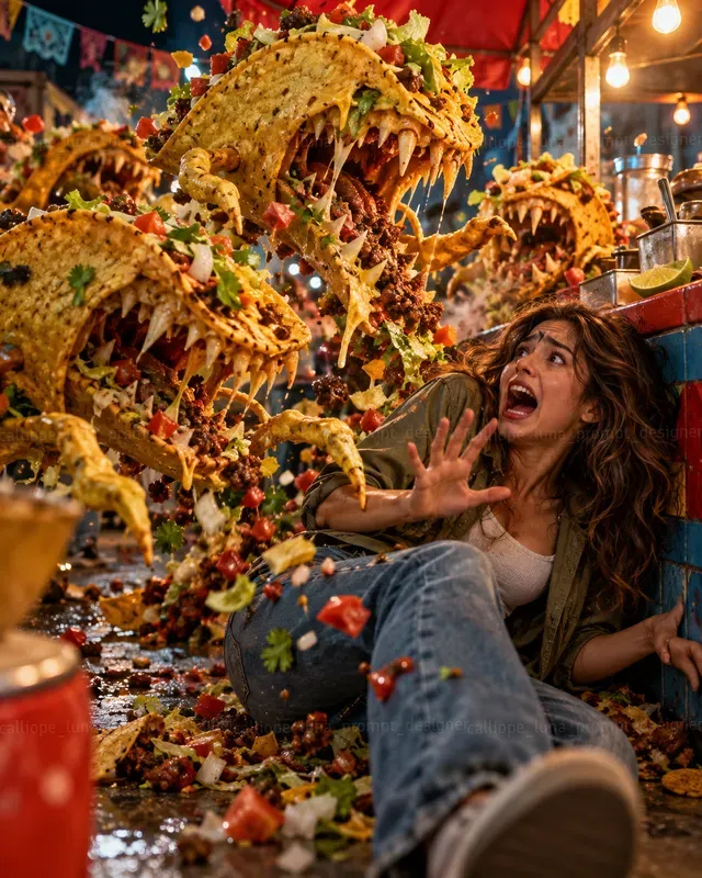 Hyperrealistic Monstrous Food Scenes