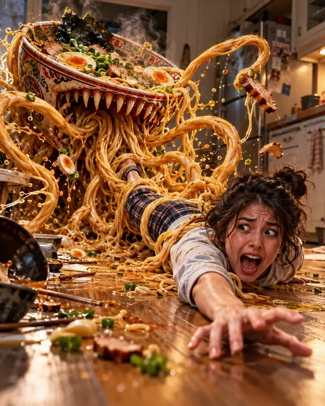 Hyperrealistic Monstrous Food Scenes