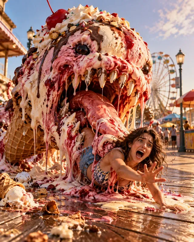 Hyperrealistic Monstrous Food Scenes