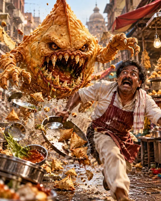 Hyperrealistic Monstrous Food Scenes