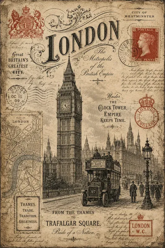 Antique Lithograph Collages