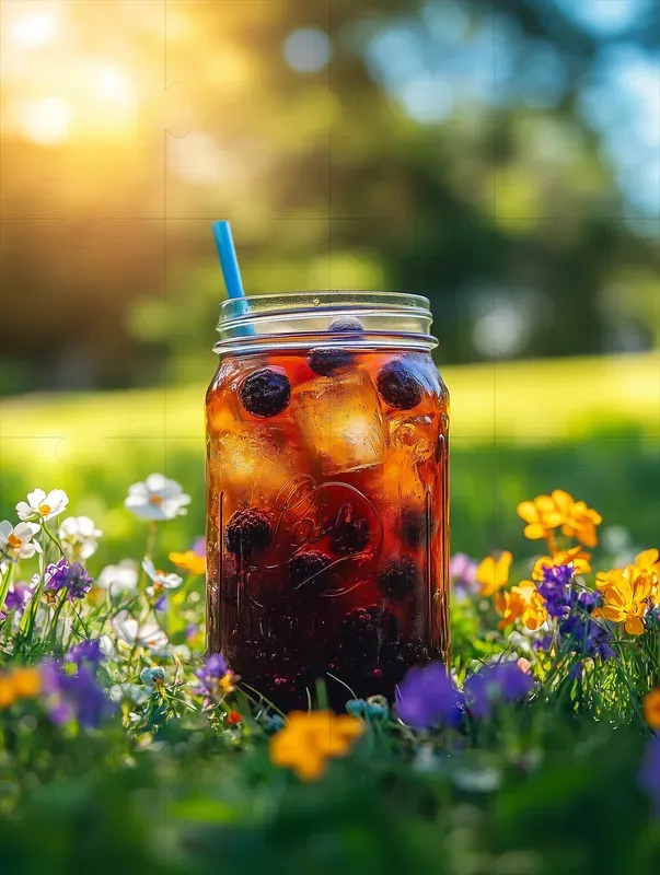 Fruity Bottles In Nature