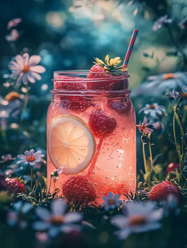 Fruity Bottles In Nature