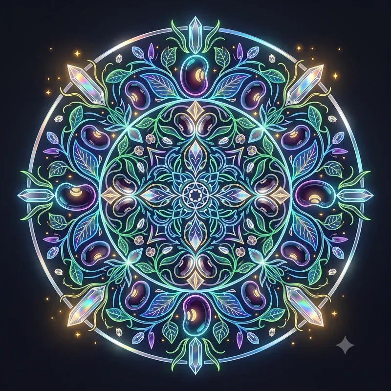 Neon Magical Bean Kaleidoscope Emblems