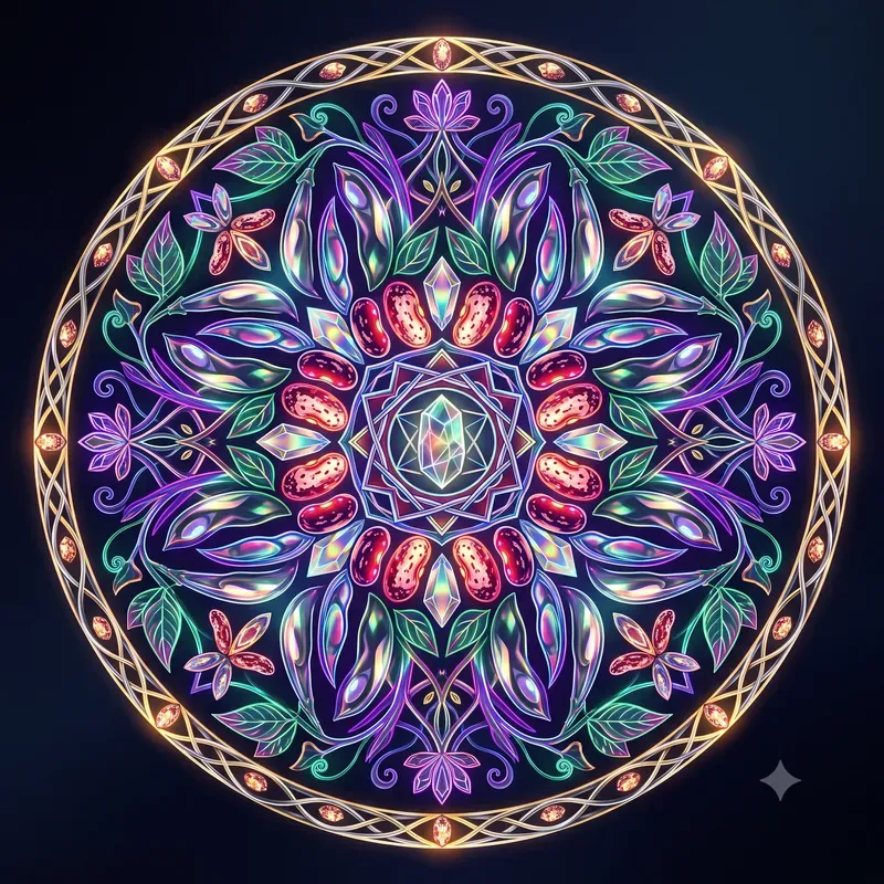 Neon Magical Bean Kaleidoscope Emblems