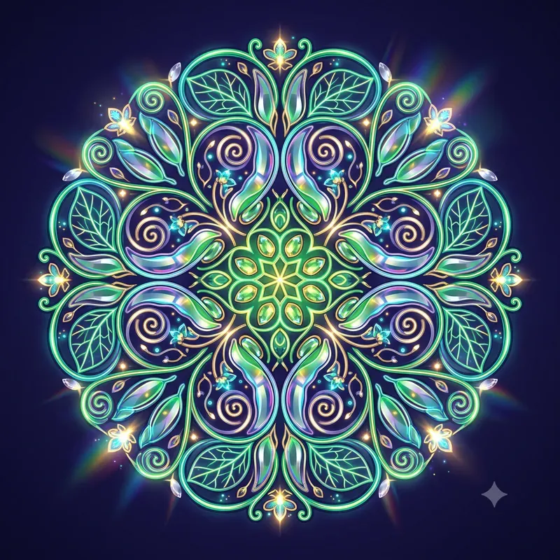 Neon Magical Bean Kaleidoscope Emblems