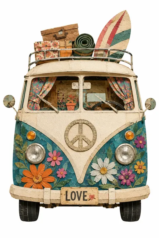 Boho Paper Collage Cutouts